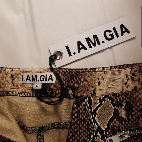 I.AM.GIA leather snakeskin skirt NWT - Picture 5 of 7